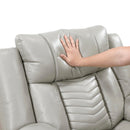  Manufacturer Color_Grey -- Huron 8457GRY-2PW Power Double Reclining Love Seat with Center Console IMAGE 10