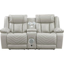  Manufacturer Color_Grey -- Huron 8457GRY-2PW Power Double Reclining Love Seat with Center Console IMAGE 2