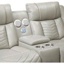  Manufacturer Color_Grey -- Huron 8457GRY-2PW Power Double Reclining Love Seat with Center Console IMAGE 7