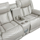  Manufacturer Color_Grey -- Huron 8457GRY-2PW Power Double Reclining Love Seat with Center Console IMAGE 8