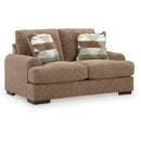  Manufacturer Color_Pecan -- Signature Design by Ashley Jayne Park Stationary Fabric Loveseat IMAGE 1