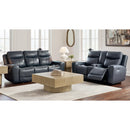  Manufacturer Color_Admiral -- Signature Design by Ashley Next Move Power Reclining Leather Match Loveseat with Console IMAGE 8