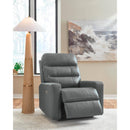  Manufacturer Color_Tideon -- Signature Design by Ashley Pennacle Pier Power Leather Match Recliner IMAGE 6