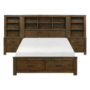  Size_Full -- 1592F-1*WB 5pc Set Full Platform Wall Bed (FB+2NS+2NS-P) IMAGE 1