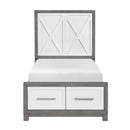  Homelegance Rowan 1366T-1* Twin Platform Bed with Footboard Storage IMAGE 1