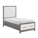  Homelegance Rowan 1366T-1* Twin Platform Bed with Footboard Storage IMAGE 3