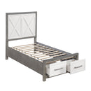  Homelegance Rowan 1366T-1* Twin Platform Bed with Footboard Storage IMAGE 8