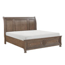  Color_  Size_California King  -- Bethel 2259KBR-1CK* California King Platform Bed with Footboard Storage IMAGE 3
