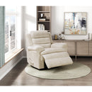  Manufacturer Color_Beige -- Homelegance Oxford Swivel Glider Fabric Recliner IMAGE 11