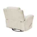  Manufacturer Color_Beige -- Homelegance Oxford Swivel Glider Fabric Recliner IMAGE 4