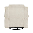  Manufacturer Color_Beige -- Homelegance Oxford Swivel Glider Fabric Recliner IMAGE 5