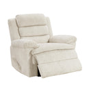  Manufacturer Color_Beige -- Homelegance Oxford Swivel Glider Fabric Recliner IMAGE 6