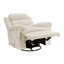  Manufacturer Color_Beige -- Homelegance Oxford Swivel Glider Fabric Recliner IMAGE 7
