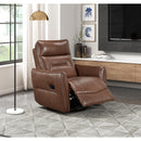  Manufacturer Color_Toffee brown -- Homelegance Thomas Swivel Glider Leather Match Recliner IMAGE 12