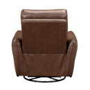  Manufacturer Color_Toffee brown -- Homelegance Thomas Swivel Glider Leather Match Recliner IMAGE 5