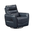  Manufacturer Color_Dark blue -- Thomas 9713DBU-1SW Swivel Glider Reclining Chair IMAGE 2