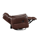  Manufacturer Color_Brown -- Thomas 9713BRW-1SW Swivel Glider Reclining Chair IMAGE 9