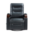  Manufacturer Color_Dark blue -- Homelegance Margot Swivel Glider Recliner IMAGE 1