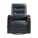  Manufacturer Color_Dark blue -- Homelegance Margot Swivel Glider Recliner IMAGE 1