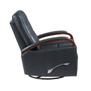  Manufacturer Color_Dark blue -- Homelegance Margot Swivel Glider Recliner IMAGE 3