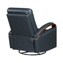  Manufacturer Color_Dark blue -- Homelegance Margot Swivel Glider Recliner IMAGE 4