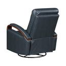  Manufacturer Color_Dark blue -- Homelegance Margot Swivel Glider Recliner IMAGE 5