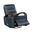  Manufacturer Color_Dark blue -- Homelegance Margot Swivel Glider Recliner IMAGE 7