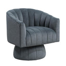  Manufacturer Color_Dark grey -- Homelegance Bristol Swivel Fabric Chair IMAGE 2
