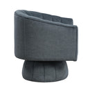  Manufacturer Color_Dark grey -- Homelegance Bristol Swivel Fabric Chair IMAGE 3