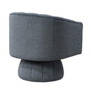  Manufacturer Color_Dark grey -- Homelegance Bristol Swivel Fabric Chair IMAGE 4