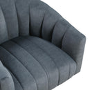  Manufacturer Color_Dark grey -- Homelegance Bristol Swivel Fabric Chair IMAGE 6