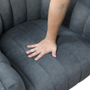  Manufacturer Color_Dark grey -- Homelegance Bristol Swivel Fabric Chair IMAGE 7