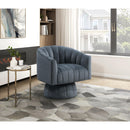  Manufacturer Color_Dark grey -- Homelegance Bristol Swivel Fabric Chair IMAGE 8