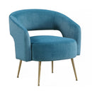  Manufacturer Color_Dark teal -- Roslyn 1024DTL-1 Accent Chair IMAGE 2