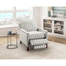  Manufacturer Color_Beige with greyish blue stripe pattern -- Landrum 9257NF-1 Push Back Reclining Chair IMAGE 12
