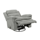  Manufacturer Color_Grey -- Oxford 9725GRY-1SW Swivel Glider Reclining Chair IMAGE 7