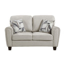  Manufacturer Color_Grey -- Homelegance Lemond Stationary Fabric Loveseat IMAGE 1