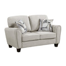  Manufacturer Color_Grey -- Homelegance Lemond Stationary Fabric Loveseat IMAGE 2