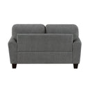 Manufacturer Color_Dark grey -- Lemond 9214NGH-2 Love Seat IMAGE 4