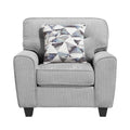  Manufacturer Color_Grey -- Homelegance Bennett Stationary Fabric Chair IMAGE 1