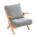  Manufacturer Color_Grey -- Homelegance Lennox Stationary Fabric Accent Chair IMAGE 1