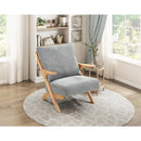  Manufacturer Color_Grey -- Homelegance Lennox Stationary Fabric Accent Chair IMAGE 8