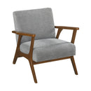  Manufacturer Color_Grey -- Homelegance Arden Stationary Fabric Accent Chair IMAGE 2