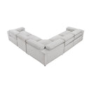  Homelegance Phoebe 8414GRY*5LRRRPWH 5 pc Modular Power Reclining Sectional with Power Headrests IMAGE 6
