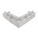  Homelegance Phoebe 8414GRY*5LRRRPWH 5 pc Modular Power Reclining Sectional with Power Headrests IMAGE 7