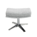  Manufacturer Color_Grey -- Homelegance Parker Swivel Fabric Chair with Ottoman IMAGE 10