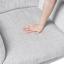  Manufacturer Color_Grey -- Homelegance Parker Swivel Fabric Chair with Ottoman IMAGE 12