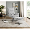  Manufacturer Color_Grey -- Homelegance Parker Swivel Fabric Chair with Ottoman IMAGE 13