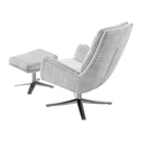  Manufacturer Color_Grey -- Homelegance Parker Swivel Fabric Chair with Ottoman IMAGE 4