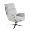  Manufacturer Color_Grey -- Homelegance Parker Swivel Fabric Chair with Ottoman IMAGE 5
